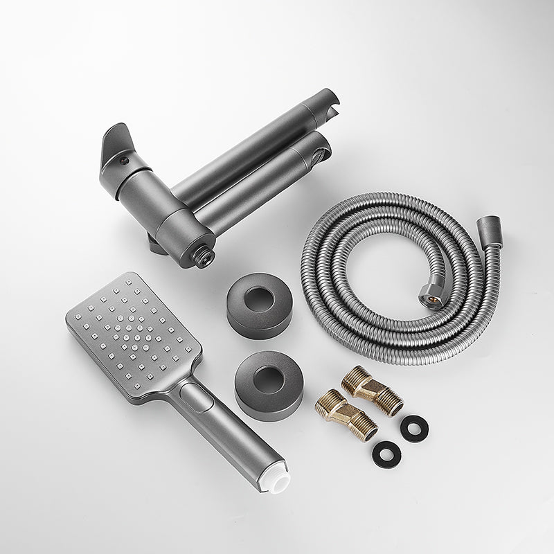 Wall Mounted Metal Tub Filler Low Arc Single Handle Tub Faucet Trim Clearhalo 'Bathroom Remodel & Bathroom Fixtures' 'Bathtub Faucets' 'bathtub_faucets' 'Home Improvement' 'home_improvement' 'home_improvement_bathtub_faucets' 6842178