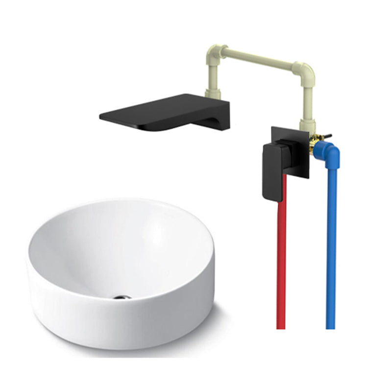 Contemporary Wall Mounted Metal Tub Filler One Handles Waterfall Tub Faucet Trim Clearhalo 'Bathroom Remodel & Bathroom Fixtures' 'Bathtub Faucets' 'bathtub_faucets' 'Home Improvement' 'home_improvement' 'home_improvement_bathtub_faucets' 6842263