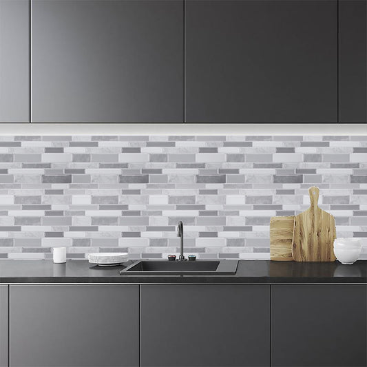 Peel and Stick Wall Tile Rectangle PVC Subway Waterproof Peel & Stick Tile 10-Pack Clearhalo 'Flooring 'Home Improvement' 'home_improvement' 'home_improvement_peel_stick_blacksplash' 'Peel & Stick Backsplash Tile' 'peel_stick_blacksplash' 'Walls & Ceilings' Walls and Ceiling' 6842458