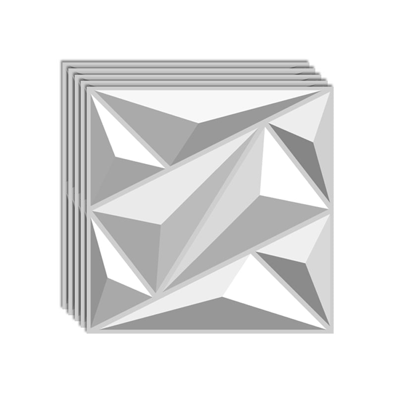 Modern Style Wall Plank 3D Print Bathroom Living Room Wall Panels Set of 40 in White 120-Piece Set Clearhalo 'Flooring 'Home Improvement' 'home_improvement' 'home_improvement_wall_paneling' 'Wall Paneling' 'wall_paneling' 'Walls & Ceilings' Walls and Ceiling' 6842516