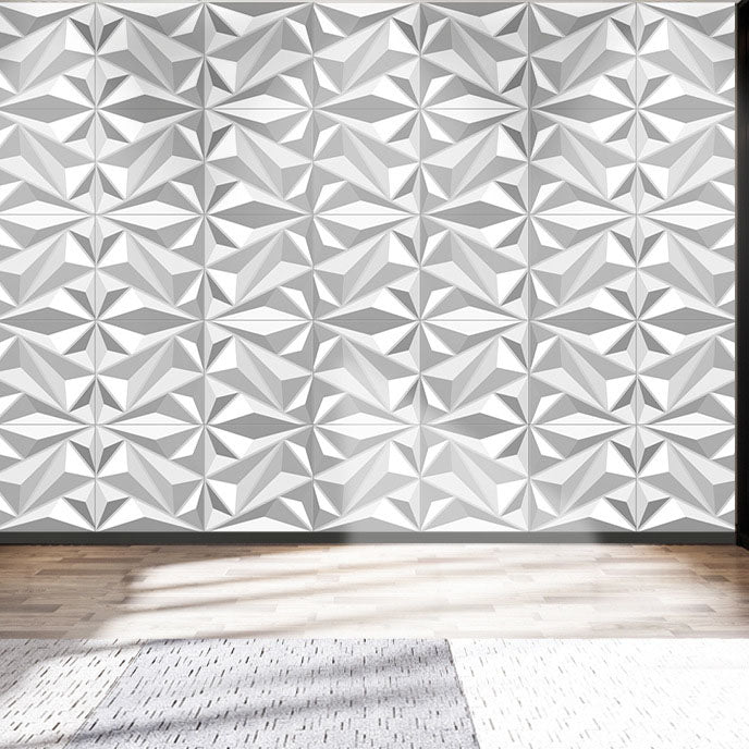Modern Style Wall Plank 3D Print Bathroom Living Room Wall Panels Set of 40 in White Clearhalo 'Flooring 'Home Improvement' 'home_improvement' 'home_improvement_wall_paneling' 'Wall Paneling' 'wall_paneling' 'Walls & Ceilings' Walls and Ceiling' 6842519
