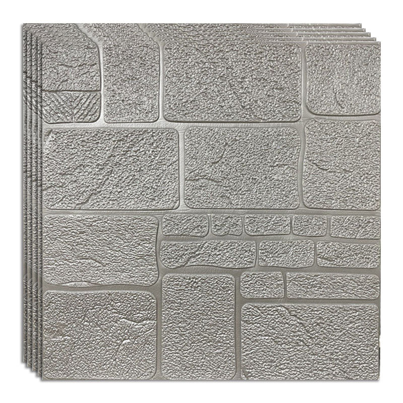 Modern Style Wall Plank 3D Print Bathroom Living Room Wall Panels Set of 40 Light Gray Antique Clearhalo 'Flooring 'Home Improvement' 'home_improvement' 'home_improvement_wall_paneling' 'Wall Paneling' 'wall_paneling' 'Walls & Ceilings' Walls and Ceiling' 6842524