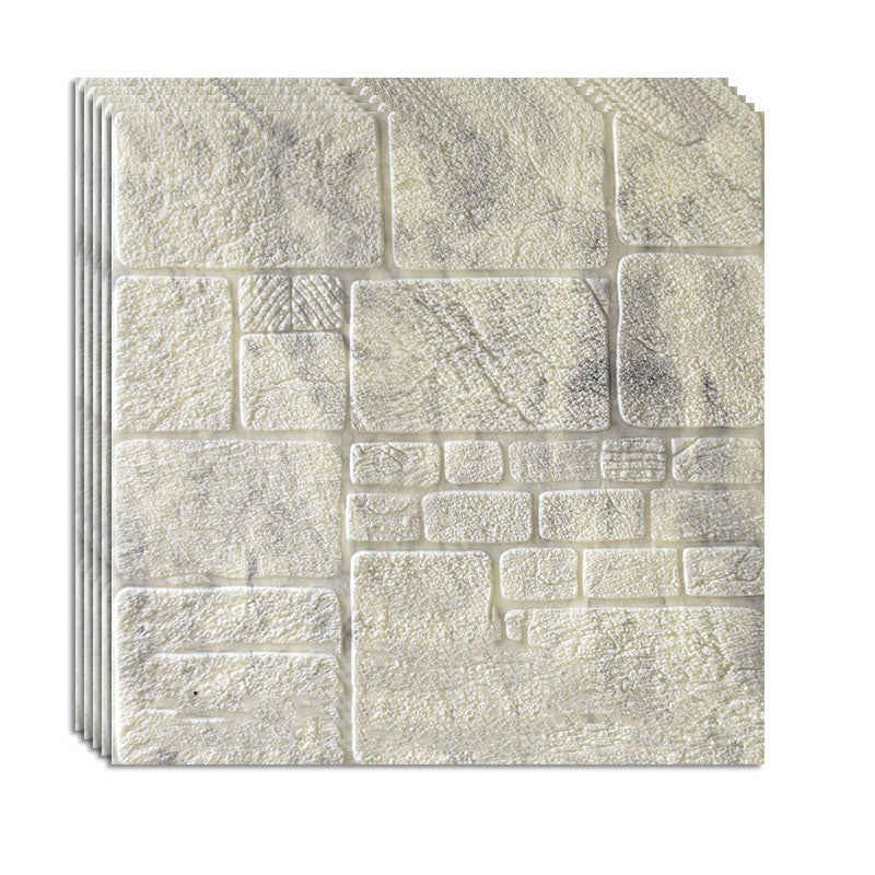 Modern Style Wall Plank 3D Print Bathroom Living Room Wall Panels Set of 40 Yellow-Gray Antique Clearhalo 'Flooring 'Home Improvement' 'home_improvement' 'home_improvement_wall_paneling' 'Wall Paneling' 'wall_paneling' 'Walls & Ceilings' Walls and Ceiling' 6842527