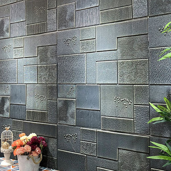 Modern Style Wall Plank 3D Print Bathroom Living Room Wall Panels Set of 40 Light Gray 200-Piece Set 3D Embossed Clearhalo 'Flooring 'Home Improvement' 'home_improvement' 'home_improvement_wall_paneling' 'Wall Paneling' 'wall_paneling' 'Walls & Ceilings' Walls and Ceiling' 6842538