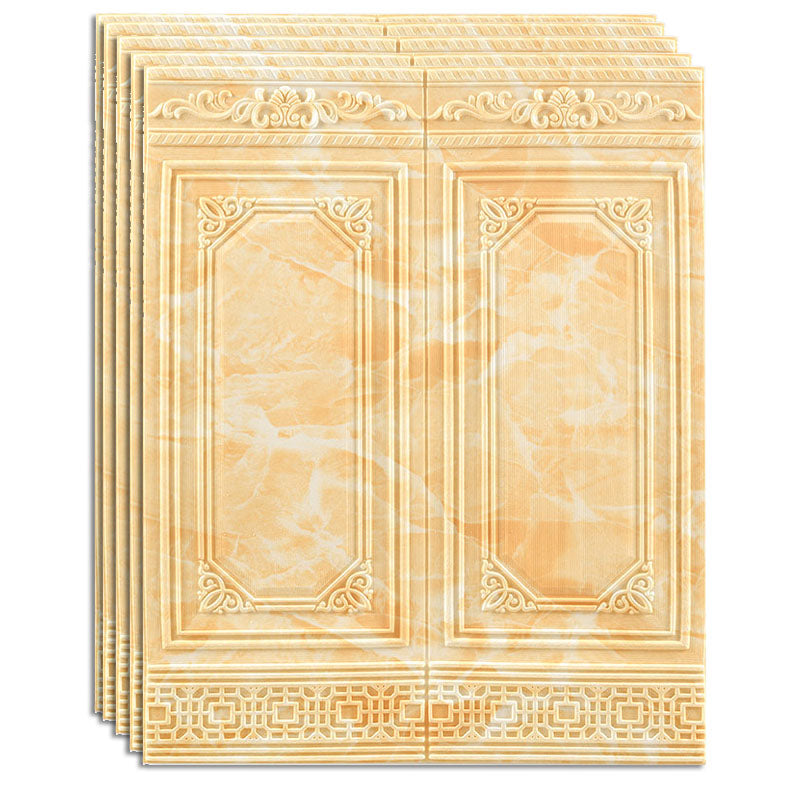 Gorgeous Style Wall Plank 3D Print Bathroom Living Room Wall Panels Set of 40 Yellow White Clearhalo 'Flooring 'Home Improvement' 'home_improvement' 'home_improvement_wall_paneling' 'Wall Paneling' 'wall_paneling' 'Walls & Ceilings' Walls and Ceiling' 6842553