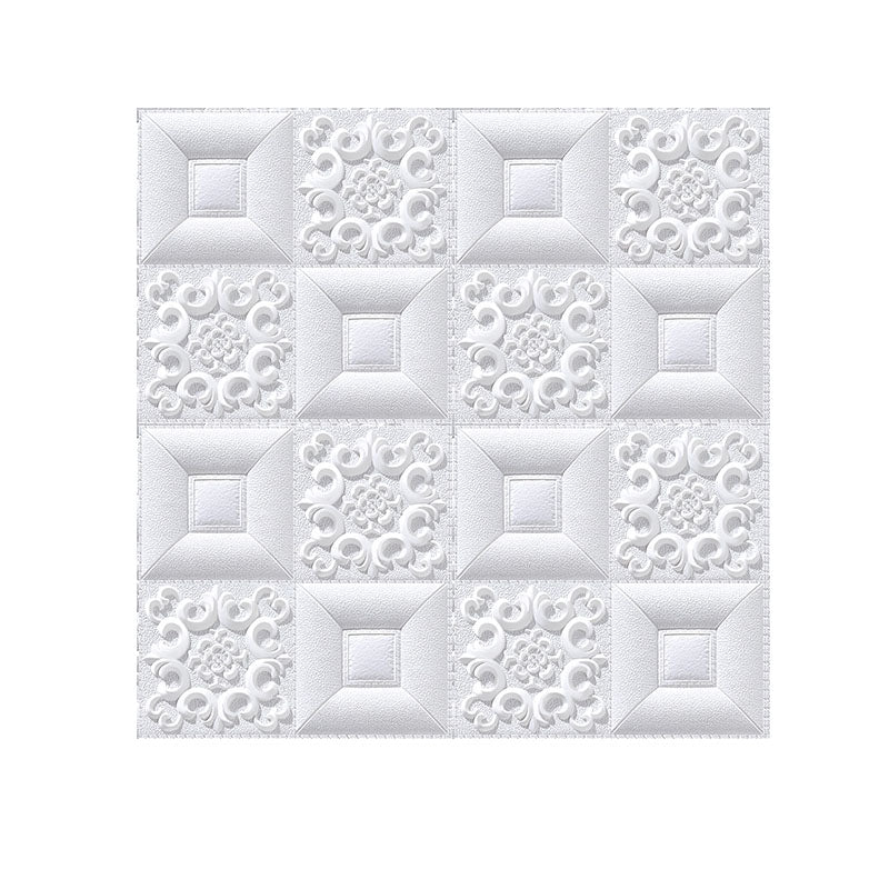 Modern Tin Backsplash Paneling Smooth Wall Ceiling XPE Cotton Set of 1 White 0.16" Clearhalo 'Flooring 'Home Improvement' 'home_improvement' 'home_improvement_wall_paneling' 'Wall Paneling' 'wall_paneling' 'Walls & Ceilings' Walls and Ceiling' 6842581