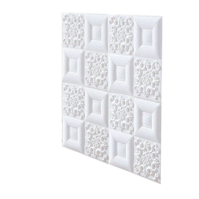 Modern Tin Backsplash Paneling Smooth Wall Ceiling XPE Cotton Set of 1 White 0.18"H Clearhalo 'Flooring 'Home Improvement' 'home_improvement' 'home_improvement_wall_paneling' 'Wall Paneling' 'wall_paneling' 'Walls & Ceilings' Walls and Ceiling' 6842582