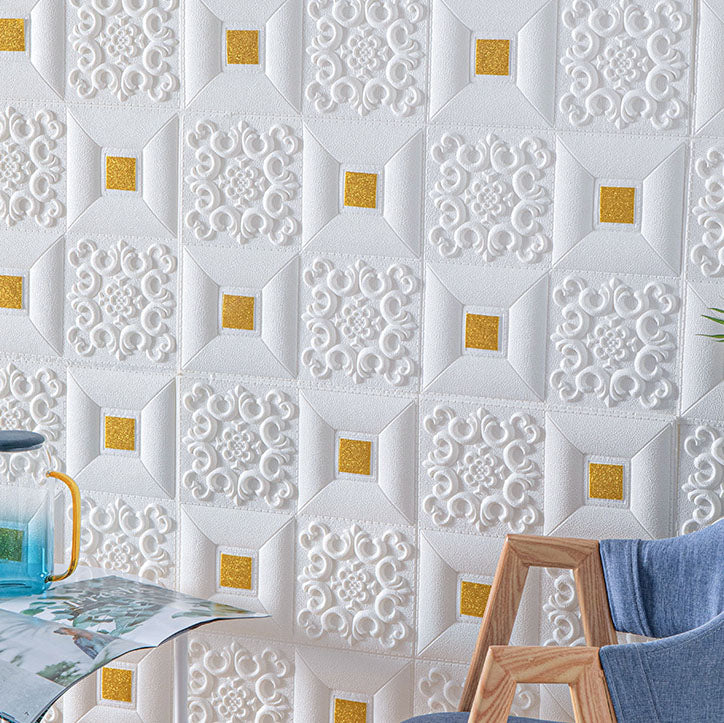 Modern Tin Backsplash Paneling Smooth Wall Ceiling XPE Cotton Set of 1 Clearhalo 'Flooring 'Home Improvement' 'home_improvement' 'home_improvement_wall_paneling' 'Wall Paneling' 'wall_paneling' 'Walls & Ceilings' Walls and Ceiling' 6842595