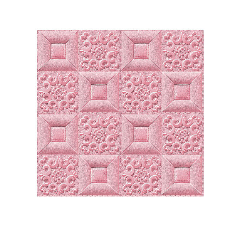 Modern Tin Backsplash Paneling Smooth Wall Ceiling XPE Cotton Set of 1 Light Pink 0.16" Clearhalo 'Flooring 'Home Improvement' 'home_improvement' 'home_improvement_wall_paneling' 'Wall Paneling' 'wall_paneling' 'Walls & Ceilings' Walls and Ceiling' 6842598