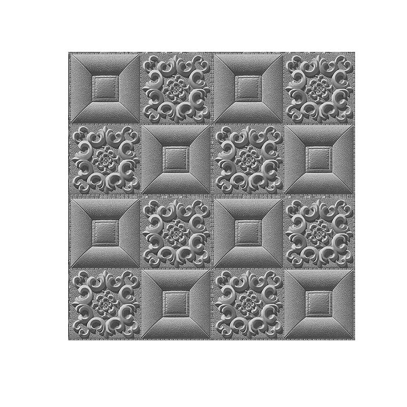 Modern Tin Backsplash Paneling Smooth Wall Ceiling XPE Cotton Set of 1 Silver Gray 0.16" Clearhalo 'Flooring 'Home Improvement' 'home_improvement' 'home_improvement_wall_paneling' 'Wall Paneling' 'wall_paneling' 'Walls & Ceilings' Walls and Ceiling' 6842600