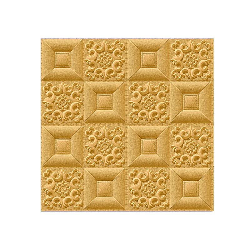 Modern Tin Backsplash Paneling Smooth Wall Ceiling XPE Cotton Set of 1 Golden 0.16" Clearhalo 'Flooring 'Home Improvement' 'home_improvement' 'home_improvement_wall_paneling' 'Wall Paneling' 'wall_paneling' 'Walls & Ceilings' Walls and Ceiling' 6842602