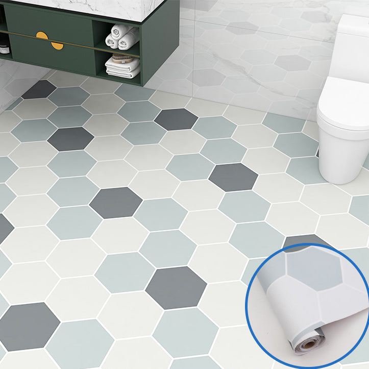 Modern Vinyl Floor Planks Peel & Stick Lattice Printed PVC Flooring Light Green White Clearhalo 'Flooring 'Home Improvement' 'home_improvement' 'home_improvement_vinyl_flooring' 'Vinyl Flooring' 'vinyl_flooring' Walls and Ceiling' 6842687