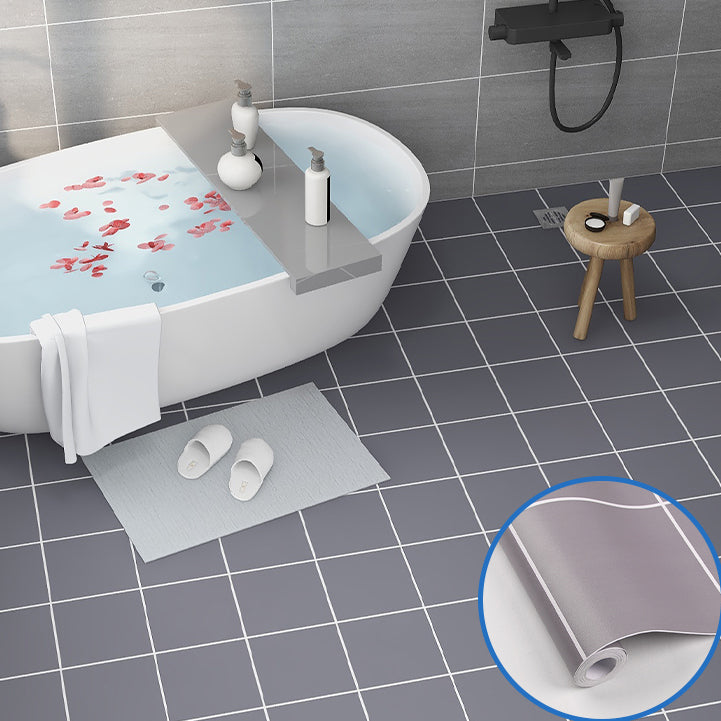 Modern Vinyl Floor Planks Peel & Stick Lattice Printed PVC Flooring Grey Clearhalo 'Flooring 'Home Improvement' 'home_improvement' 'home_improvement_vinyl_flooring' 'Vinyl Flooring' 'vinyl_flooring' Walls and Ceiling' 6842702