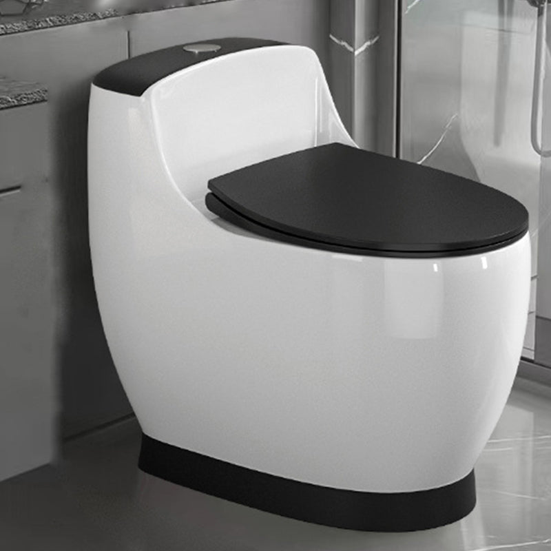 Modern 1-Piece Flush Toilet Floor Mount Urine Toilet for Bathroom 16"L x 25"W x 24"H Black Clearhalo 'Bathroom Remodel & Bathroom Fixtures' 'Home Improvement' 'home_improvement' 'home_improvement_toilets' 'Toilets & Bidets' 'Toilets' 6842858