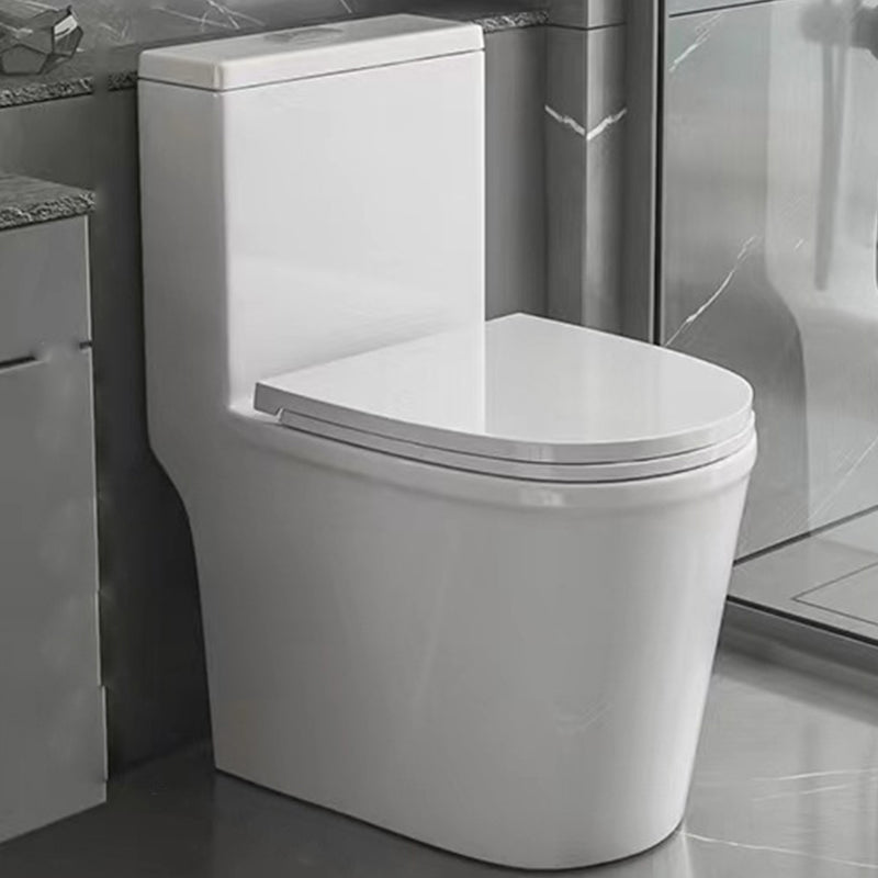 Modern 1-Piece Flush Toilet Floor Mount Urine Toilet for Bathroom 15"L x 23"W x 29"H White Clearhalo 'Bathroom Remodel & Bathroom Fixtures' 'Home Improvement' 'home_improvement' 'home_improvement_toilets' 'Toilets & Bidets' 'Toilets' 6842863
