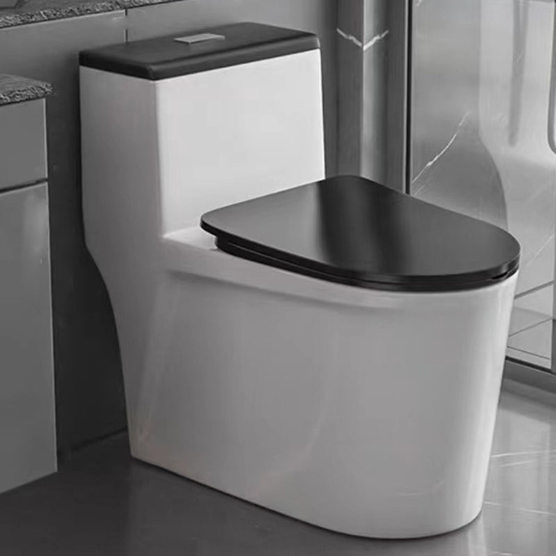 Modern 1-Piece Flush Toilet Floor Mount Urine Toilet for Bathroom 15"L x 28"W x 26"H Black Clearhalo 'Bathroom Remodel & Bathroom Fixtures' 'Home Improvement' 'home_improvement' 'home_improvement_toilets' 'Toilets & Bidets' 'Toilets' 6842879