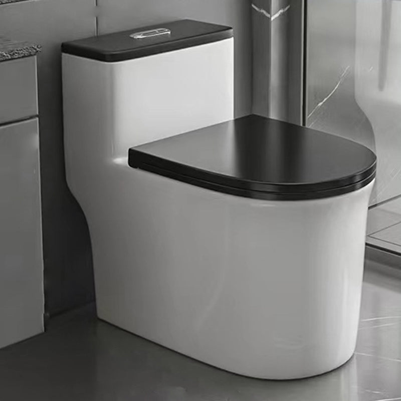 Modern 1-Piece Flush Toilet Floor Mount Urine Toilet for Bathroom 16"L x 28"W x 25"H Black Clearhalo 'Bathroom Remodel & Bathroom Fixtures' 'Home Improvement' 'home_improvement' 'home_improvement_toilets' 'Toilets & Bidets' 'Toilets' 6842880