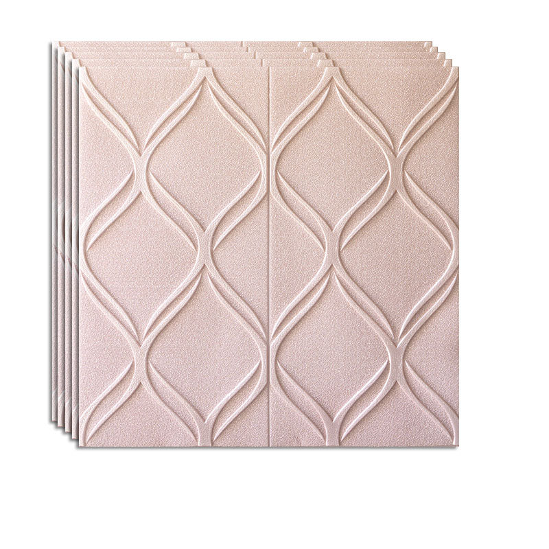 Modern Wall Paneling 3D Print Wall Interior Wall Panels Set of 40 Rose Gold Clearhalo 'Flooring 'Home Improvement' 'home_improvement' 'home_improvement_wall_paneling' 'Wall Paneling' 'wall_paneling' 'Walls & Ceilings' Walls and Ceiling' 6842958
