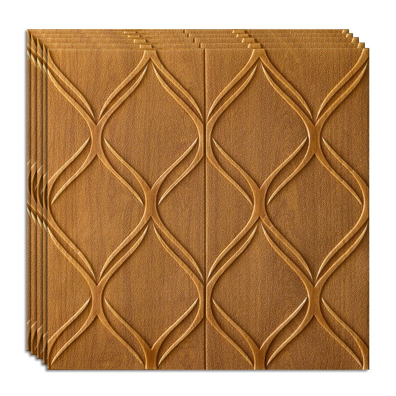 Modern Wall Paneling 3D Print Wall Interior Wall Panels Set of 40 Brown Clearhalo 'Flooring 'Home Improvement' 'home_improvement' 'home_improvement_wall_paneling' 'Wall Paneling' 'wall_paneling' 'Walls & Ceilings' Walls and Ceiling' 6842964