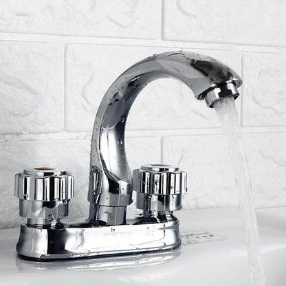 Modern Style Vessel Faucet Copper Knob Handle Low Arc Vessel Faucet 5.9" Supply Lines Not Included
