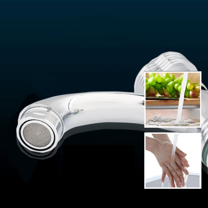 Contemporary Centerset Faucet Knob Handle Low Arc Solid Brass Faucet Clearhalo 'Bathroom Remodel & Bathroom Fixtures' 'Bathroom Sink Faucets' 'Bathroom Sinks & Faucet Components' 'bathroom_sink_faucets' 'Home Improvement' 'home_improvement' 'home_improvement_bathroom_sink_faucets' 6848764