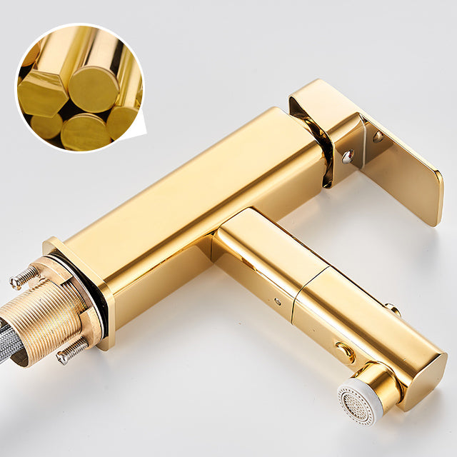 Luxury Pull-out Sink Faucet Cubic Low Arc Vessel Bathroom Faucet Clearhalo 'Bathroom Remodel & Bathroom Fixtures' 'Bathroom Sink Faucets' 'Bathroom Sinks & Faucet Components' 'bathroom_sink_faucets' 'Home Improvement' 'home_improvement' 'home_improvement_bathroom_sink_faucets' 6848789