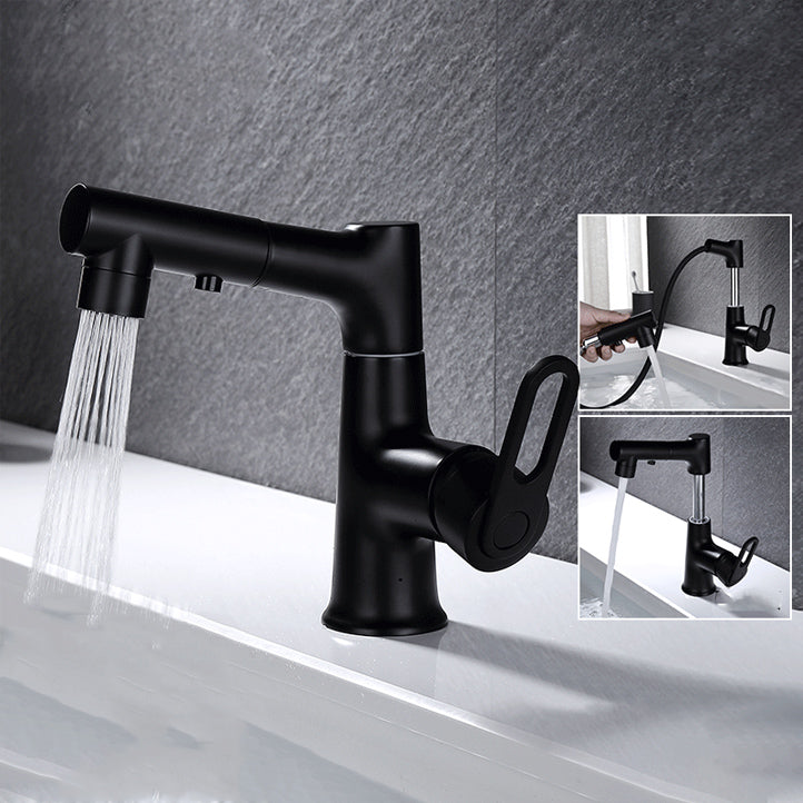 Vessel Sink Faucet Contemporary Single Handle Faucet with Swivel Spout Clearhalo 'Bathroom Remodel & Bathroom Fixtures' 'Bathroom Sink Faucets' 'Bathroom Sinks & Faucet Components' 'bathroom_sink_faucets' 'Home Improvement' 'home_improvement' 'home_improvement_bathroom_sink_faucets' 6848808