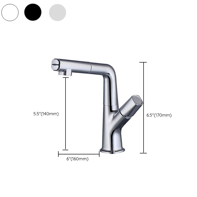 Vessel Sink Faucet Contemporary Single Handle Faucet with Swivel Spout Clearhalo 'Bathroom Remodel & Bathroom Fixtures' 'Bathroom Sink Faucets' 'Bathroom Sinks & Faucet Components' 'bathroom_sink_faucets' 'Home Improvement' 'home_improvement' 'home_improvement_bathroom_sink_faucets' 6848817