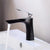 Lever Handle Vanity Sink Faucet Single Hole Basin Faucet with Water Hose Silver Black 7.1" Clearhalo 'Bathroom Remodel & Bathroom Fixtures' 'Bathroom Sink Faucets' 'Bathroom Sinks & Faucet Components' 'bathroom_sink_faucets' 'Home Improvement' 'home_improvement' 'home_improvement_bathroom_sink_faucets' 6848824