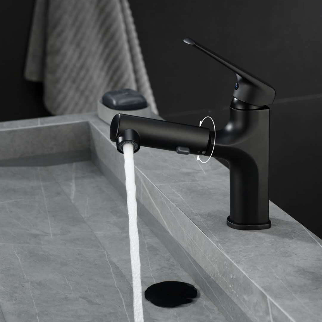 Single Handle Faucet Contemporary Vessel Sink Faucet with Lever Handle Clearhalo 'Bathroom Remodel & Bathroom Fixtures' 'Bathroom Sink Faucets' 'Bathroom Sinks & Faucet Components' 'bathroom_sink_faucets' 'Home Improvement' 'home_improvement' 'home_improvement_bathroom_sink_faucets' 6848833
