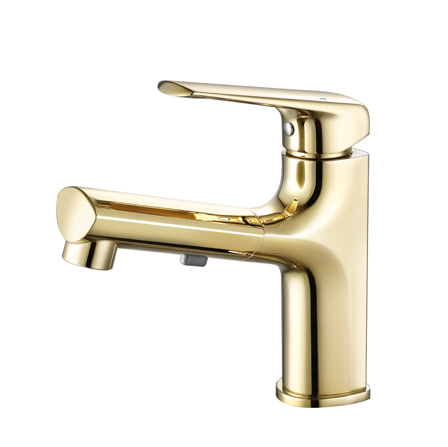 Single Handle Faucet Contemporary Vessel Sink Faucet with Lever Handle Golden Clearhalo 'Bathroom Remodel & Bathroom Fixtures' 'Bathroom Sink Faucets' 'Bathroom Sinks & Faucet Components' 'bathroom_sink_faucets' 'Home Improvement' 'home_improvement' 'home_improvement_bathroom_sink_faucets' 6848837