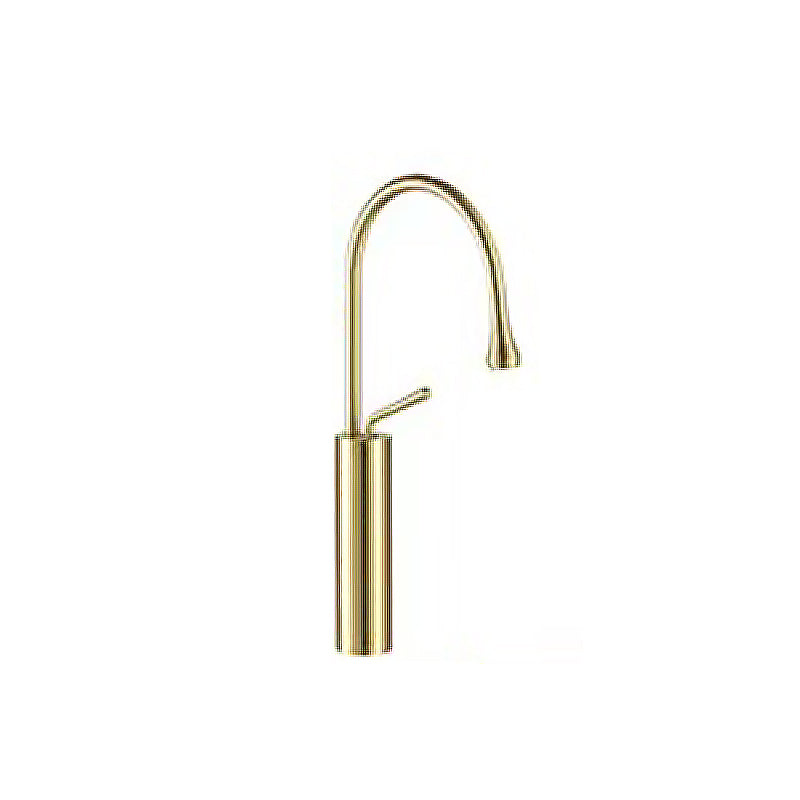 Glam Style Faucet Single Lever Handle Vessel Sink Faucet for Bathroom Gold High Style Gooseneck Clearhalo 'Bathroom Remodel & Bathroom Fixtures' 'Bathroom Sink Faucets' 'Bathroom Sinks & Faucet Components' 'bathroom_sink_faucets' 'Home Improvement' 'home_improvement' 'home_improvement_bathroom_sink_faucets' 6848866