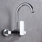 Industrial Kitchen Faucet Lever Handle Wall Mounted High Arc Faucet Gooseneck High Arc Clearhalo 'Home Improvement' 'home_improvement' 'home_improvement_kitchen_faucets' 'Kitchen Faucets' 'Kitchen Remodel & Kitchen Fixtures' 'Kitchen Sinks & Faucet Components' 'kitchen_faucets' 6848879