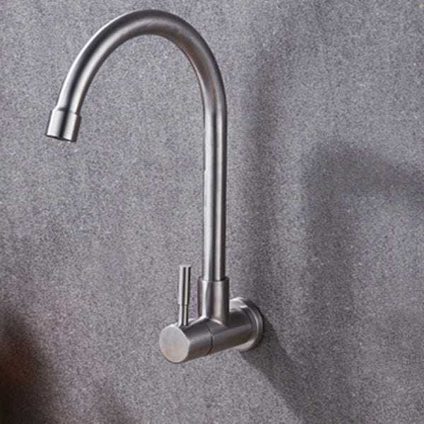 Industrial Kitchen Faucet Lever Handle Wall Mounted High Arc Faucet Clearhalo 'Home Improvement' 'home_improvement' 'home_improvement_kitchen_faucets' 'Kitchen Faucets' 'Kitchen Remodel & Kitchen Fixtures' 'Kitchen Sinks & Faucet Components' 'kitchen_faucets' 6848893