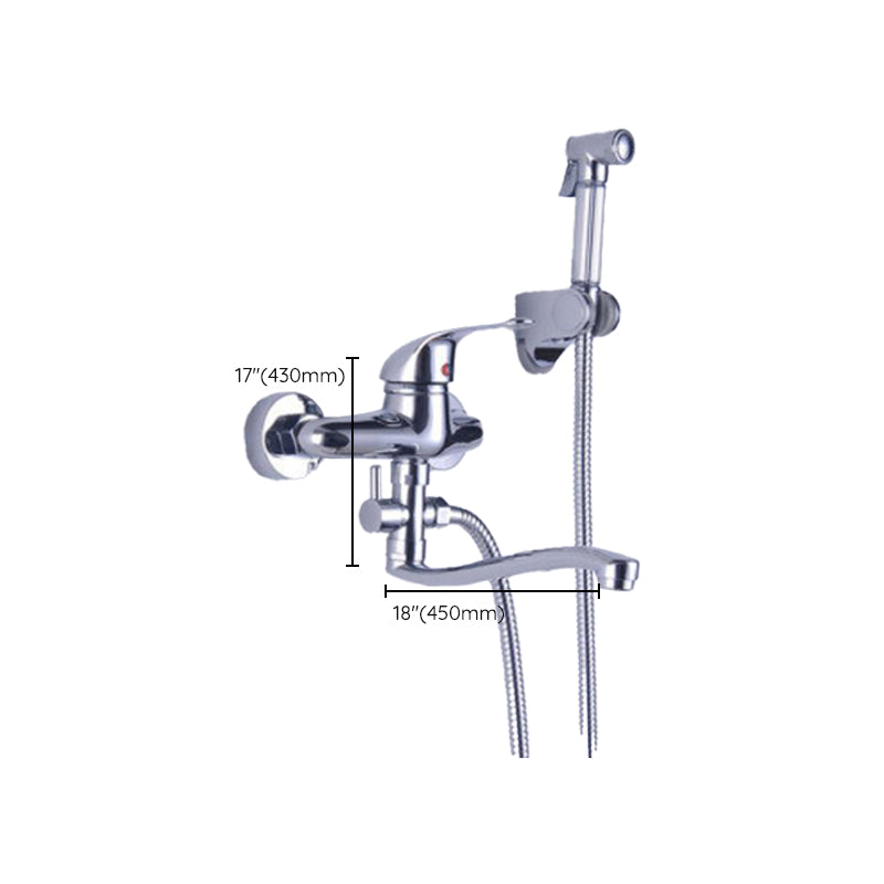 Industrial Kitchen Faucet Lever Handle Wall Mounted High Arc Faucet Clearhalo 'Home Improvement' 'home_improvement' 'home_improvement_kitchen_faucets' 'Kitchen Faucets' 'Kitchen Remodel & Kitchen Fixtures' 'Kitchen Sinks & Faucet Components' 'kitchen_faucets' 6848898