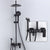 Modern Shower System Brass Handheld Shower Head Wall Mounted Shower Combo Black Temperature Control Clearhalo 'Bathroom Remodel & Bathroom Fixtures' 'Home Improvement' 'home_improvement' 'home_improvement_shower_faucets' 'Shower Faucets & Systems' 'shower_faucets' 'Showers & Bathtubs Plumbing' 'Showers & Bathtubs' 6848904