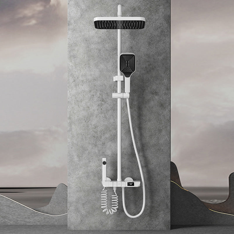 Modern Shower Trim Brass Handheld Shower Head Thermostatic Shower Head Combo Clearhalo 'Bathroom Remodel & Bathroom Fixtures' 'Home Improvement' 'home_improvement' 'home_improvement_shower_faucets' 'Shower Faucets & Systems' 'shower_faucets' 'Showers & Bathtubs Plumbing' 'Showers & Bathtubs' 6848939