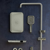 Modern Shower Trim Brass Square Handheld Shower Head Wall Mounted Shower Combo Clearhalo 'Bathroom Remodel & Bathroom Fixtures' 'Home Improvement' 'home_improvement' 'home_improvement_shower_faucets' 'Shower Faucets & Systems' 'shower_faucets' 'Showers & Bathtubs Plumbing' 'Showers & Bathtubs' 6848961