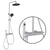 Modern Shower Head Combo Brass Handheld Shower Head Wall Mounted Shower Set White Clearhalo 'Bathroom Remodel & Bathroom Fixtures' 'Home Improvement' 'home_improvement' 'home_improvement_shower_faucets' 'Shower Faucets & Systems' 'shower_faucets' 'Showers & Bathtubs Plumbing' 'Showers & Bathtubs' 6849021