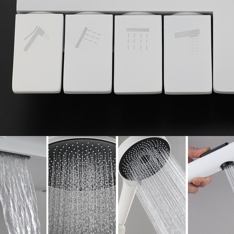 Modern Shower Head Combo Brass Handheld Shower Head Wall Mounted Shower Set Clearhalo 'Bathroom Remodel & Bathroom Fixtures' 'Home Improvement' 'home_improvement' 'home_improvement_shower_faucets' 'Shower Faucets & Systems' 'shower_faucets' 'Showers & Bathtubs Plumbing' 'Showers & Bathtubs' 6849029