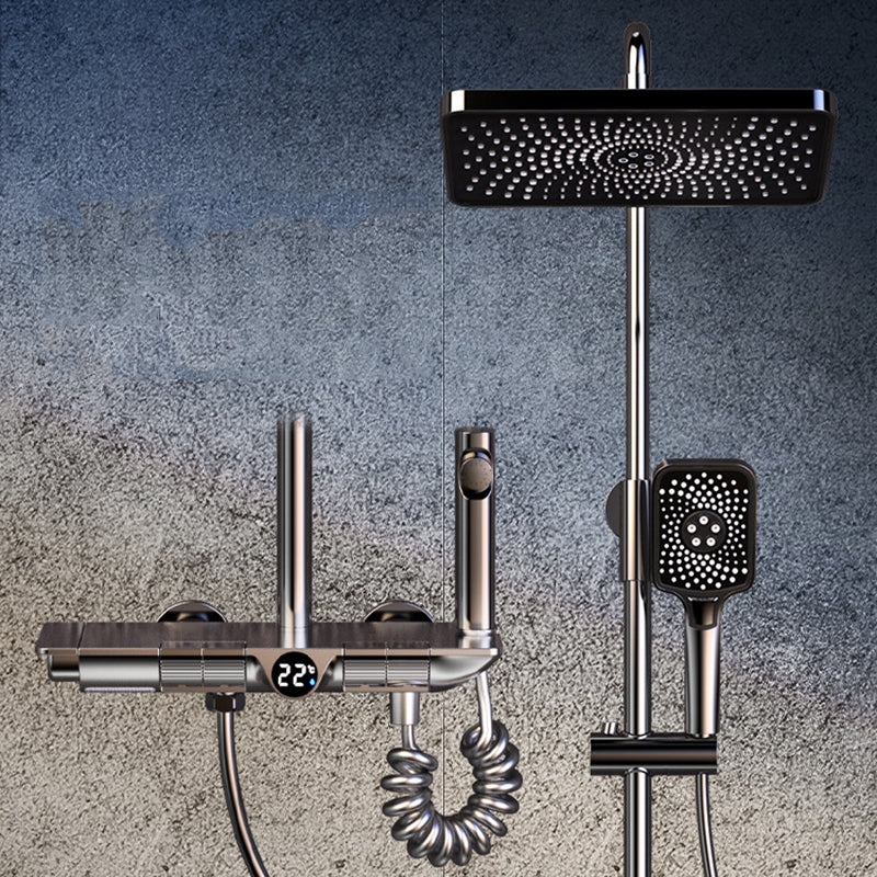 Modern Shower Head Combo Brass Adjustable Spray Pattern Shower System Clearhalo 'Bathroom Remodel & Bathroom Fixtures' 'Home Improvement' 'home_improvement' 'home_improvement_shower_faucets' 'Shower Faucets & Systems' 'shower_faucets' 'Showers & Bathtubs Plumbing' 'Showers & Bathtubs' 6849032