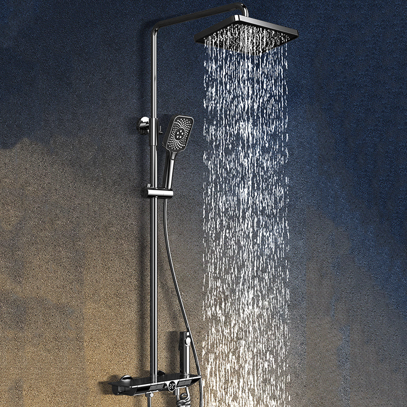 Modern Shower Head Combo Brass Adjustable Spray Pattern Shower System Clearhalo 'Bathroom Remodel & Bathroom Fixtures' 'Home Improvement' 'home_improvement' 'home_improvement_shower_faucets' 'Shower Faucets & Systems' 'shower_faucets' 'Showers & Bathtubs Plumbing' 'Showers & Bathtubs' 6849039