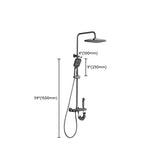 Modern Shower Set Brass Adjustable Spray Pattern Wall Mounted Shower Combo Clearhalo 'Bathroom Remodel & Bathroom Fixtures' 'Home Improvement' 'home_improvement' 'home_improvement_shower_faucets' 'Shower Faucets & Systems' 'shower_faucets' 'Showers & Bathtubs Plumbing' 'Showers & Bathtubs' 6849059