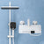Modern Shower Trim Brass Thermostatic Adjustable Shower Head Shower Combo White 3 Temperature Control Clearhalo 'Bathroom Remodel & Bathroom Fixtures' 'Home Improvement' 'home_improvement' 'home_improvement_shower_faucets' 'Shower Faucets & Systems' 'shower_faucets' 'Showers & Bathtubs Plumbing' 'Showers & Bathtubs' 6849061