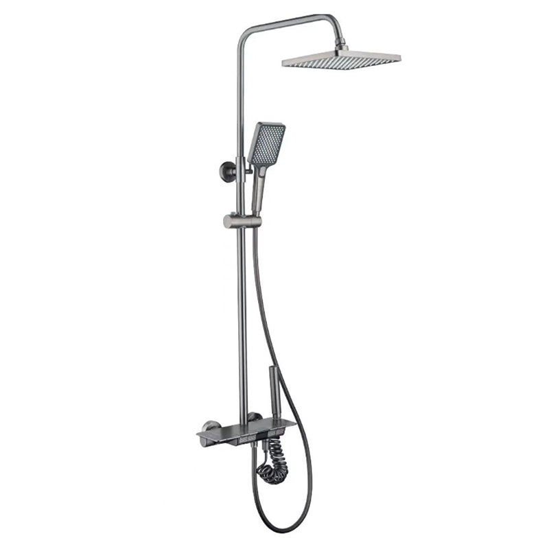 Modern Shower Trim Brass Thermostatic Adjustable Shower Head Shower Combo Clearhalo 'Bathroom Remodel & Bathroom Fixtures' 'Home Improvement' 'home_improvement' 'home_improvement_shower_faucets' 'Shower Faucets & Systems' 'shower_faucets' 'Showers & Bathtubs Plumbing' 'Showers & Bathtubs' 6849069
