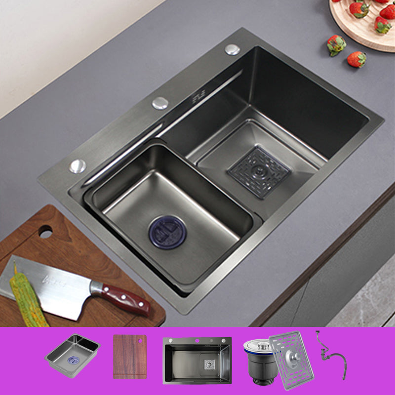 Modern Single Bowl Sink Solid Color Kitchen Sink with Drain Strainer Kit Sink Only None Clearhalo 'Home Improvement' 'home_improvement' 'home_improvement_kitchen_sinks' 'Kitchen Remodel & Kitchen Fixtures' 'Kitchen Sinks & Faucet Components' 'Kitchen Sinks' 'kitchen_sinks' 6849078