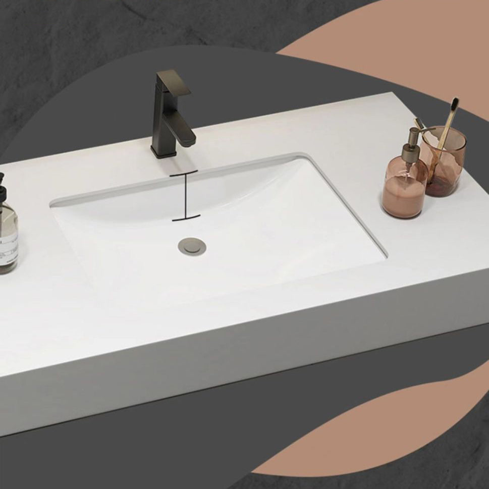 Modern Wall-Mounted Vanity Sink Bathroom Vanity Cabinet with Mirror Cabinet Clearhalo 'Bathroom Remodel & Bathroom Fixtures' 'Bathroom Vanities' 'bathroom_vanities' 'Home Improvement' 'home_improvement' 'home_improvement_bathroom_vanities' 6849289