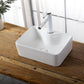 Modern Vessel Bathroom Sink Rectangular Porcelain Drain Vessel Sink(Not Included Faucet) 16"L x 12"W x 5"H Clearhalo 'Bathroom Remodel & Bathroom Fixtures' 'Bathroom Sinks & Faucet Components' 'Bathroom Sinks' 'bathroom_sink' 'Home Improvement' 'home_improvement' 'home_improvement_bathroom_sink' 6849438