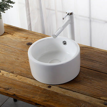 Modern Vessel Bathroom Sink Rectangular Porcelain Drain Vessel Sink(Not Included Faucet) 12"L x 12"W x 6"H Clearhalo 'Bathroom Remodel & Bathroom Fixtures' 'Bathroom Sinks & Faucet Components' 'Bathroom Sinks' 'bathroom_sink' 'Home Improvement' 'home_improvement' 'home_improvement_bathroom_sink' 6849446