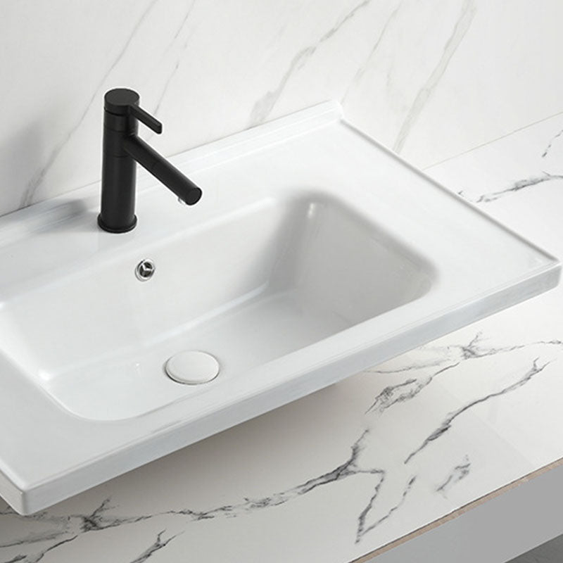Modern Vessel Sink Rectangular Porcelain Drop-in Bathroom Sink(Not Included Faucet) Clearhalo 'Bathroom Remodel & Bathroom Fixtures' 'Bathroom Sinks & Faucet Components' 'Bathroom Sinks' 'bathroom_sink' 'Home Improvement' 'home_improvement' 'home_improvement_bathroom_sink' 6849495